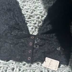 NWT free people black combo bralette xs